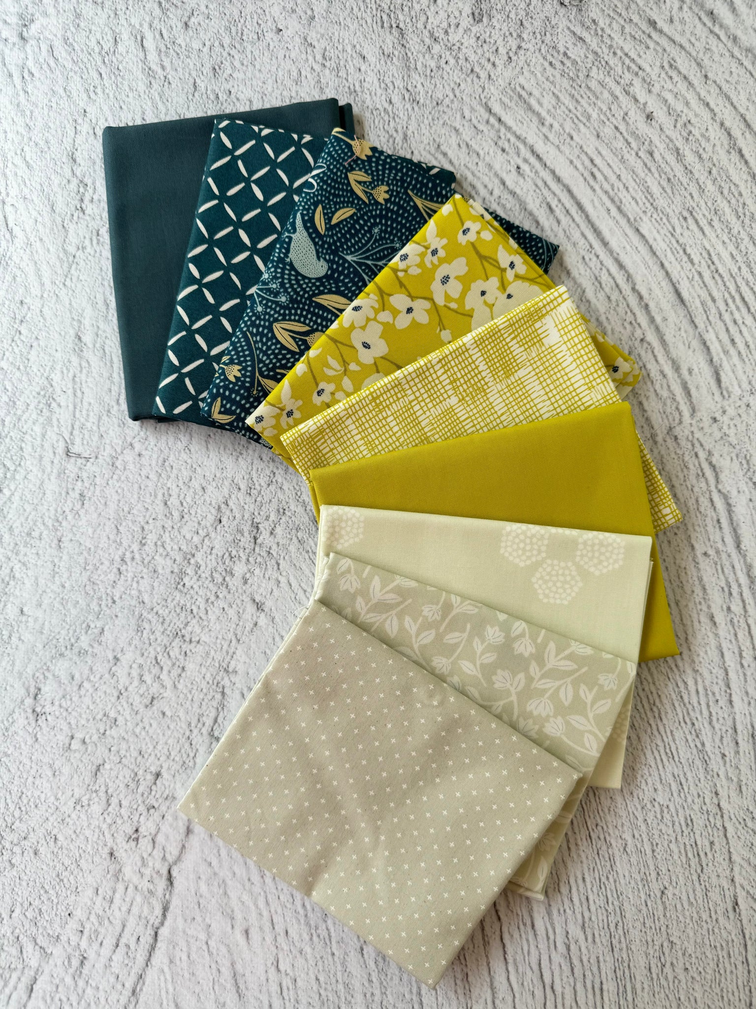 What Colour is Chartreuse? - Curated 9 Fat Quarter Bundle