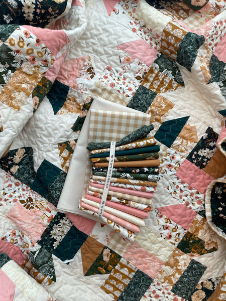 Modernly Morgan 'Little Lights Quilt' fabric bundle kit - rectangle throw size no
