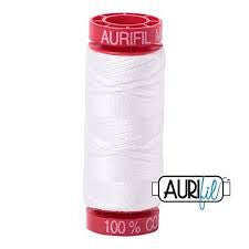 Aurifil thread - 12wt Mako 50m spool - Natural White (2021)